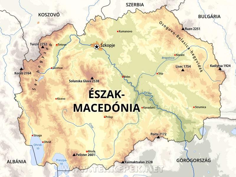 Macedónia térkép