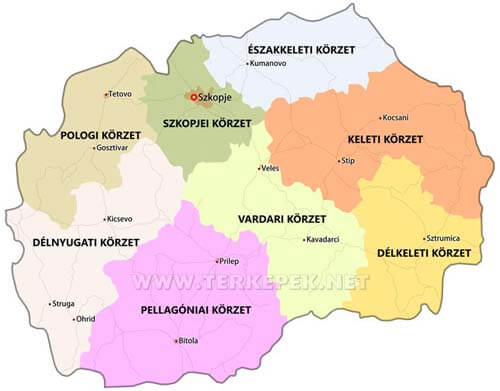 Macedónia politikai térkép